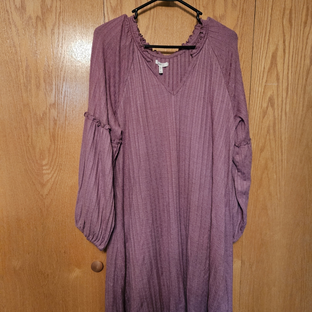 Maurices Purple Long Sleeve Dress